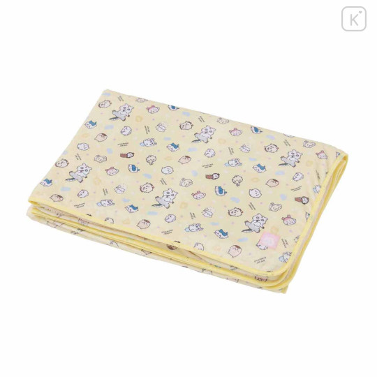 Japan Chiikawa Warm Large Blanket - Chiikawa & Hachiware & Usagi : Pastel Yellow - 1
