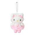 Japan Sanrio Original Mascot Holder - Hello Kitty : White Cat Ballerina - 1