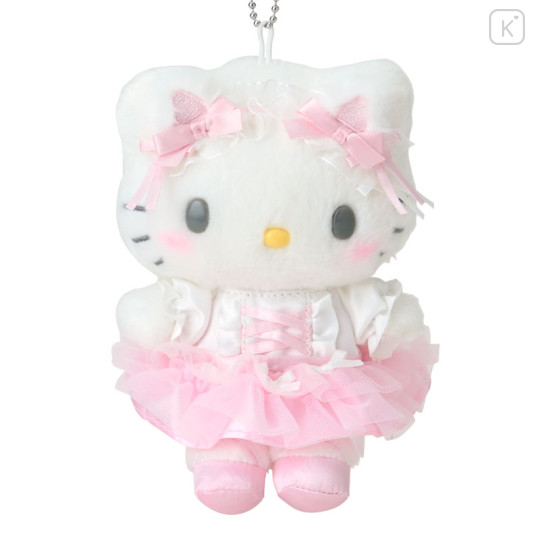 Japan Sanrio Original Mascot Holder - Hello Kitty : White Cat Ballerina - 2