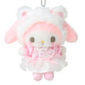 Japan Sanrio Original Mascot Holder - My Melody : White Cat Ballerina - 2