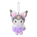 Japan Sanrio Original Mascot Holder - Kuromi : White Cat Ballerina - 1