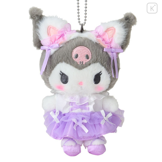 Japan Sanrio Original Mascot Holder - Kuromi : White Cat Ballerina - 2
