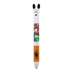 Japan Peanuts Two Color Mimi Pen - Snoopy : 75th Anniversary White