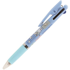 Japan Miffy Jetstream 3 Color Multi Ball Pen - Miffy : Knitting Blue