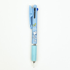Japan Peanuts Jetstream 3 Color Multi Ball Pen - Snoopy & Woodstock : Shower Blue