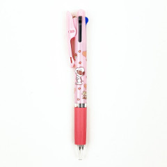Japan Peanuts Jetstream 3 Color Multi Ball Pen - Snoopy & Woodstock : Valentine Pink