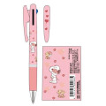 Japan Peanuts Jetstream 3 Color Multi Ballpoint Pen - Snoopy & Woodstock : Valentine Pink - 2