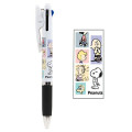 Japan Peanuts Jetstream 3 Color Multi Ballpoint Pen - Snoopy & Woodstock : Kids White - 1