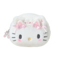 Japan Sanrio Original Face-shaped Pouch - Hello Kitty : White Cat Ballerina - 1