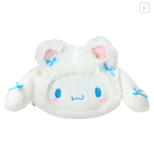 Japan Sanrio Original Face-shaped Pouch - Cinnamoroll : White Cat Ballerina - 1