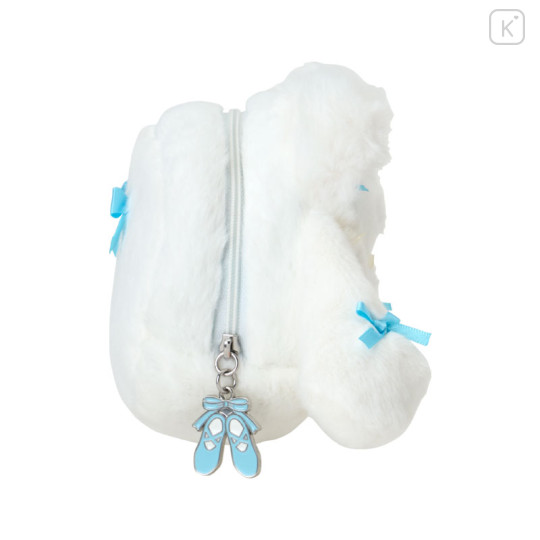 Japan Sanrio Original Face-shaped Pouch - Cinnamoroll : White Cat Ballerina - 3
