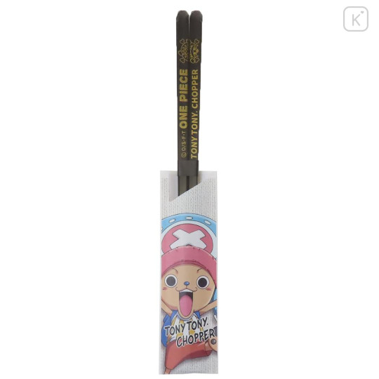 Japan One Piece Chopsticks 23cm - Chopper : Black - 1