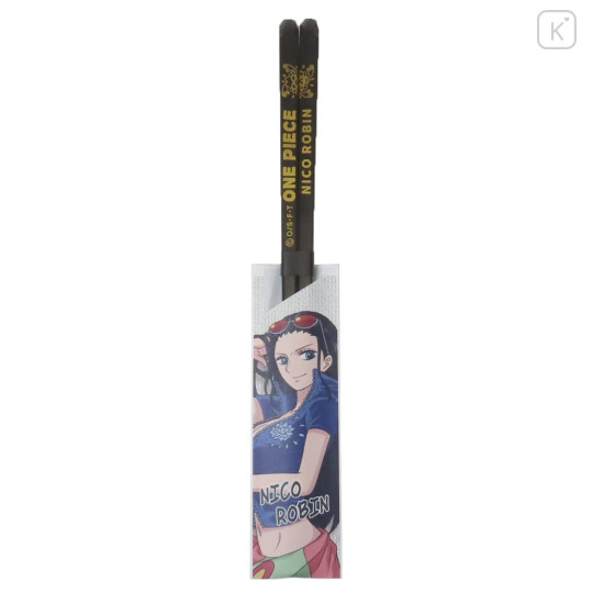Japan One Piece Chopsticks 23cm - Robin : Black - 1
