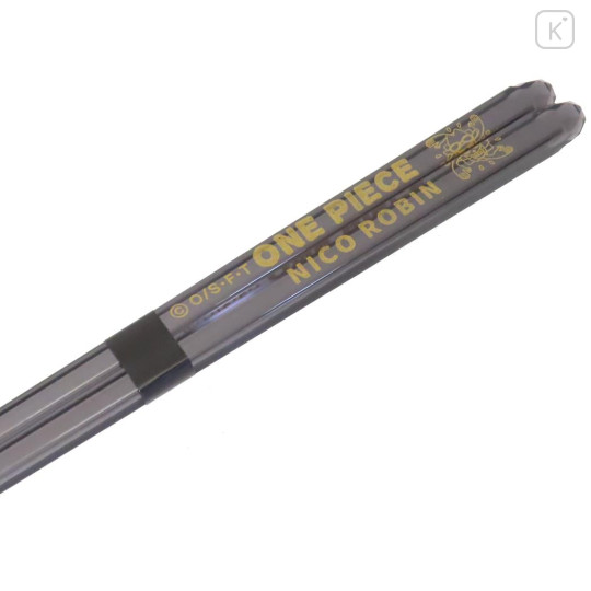 Japan One Piece Chopsticks 23cm - Robin : Black - 2