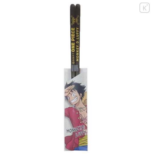 Japan One Piece Chopsticks 23cm - Luffy : Black - 1