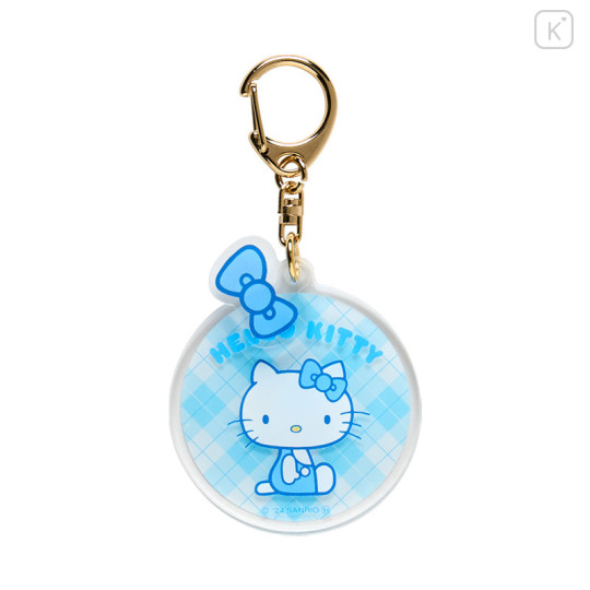 Japan Sanrio Acrylic Keychain - Hello Kitty : Sky Blue Sitting - 1
