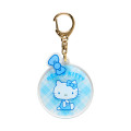Japan Sanrio Acrylic Keychain - Hello Kitty : Sky Blue Sitting - 1