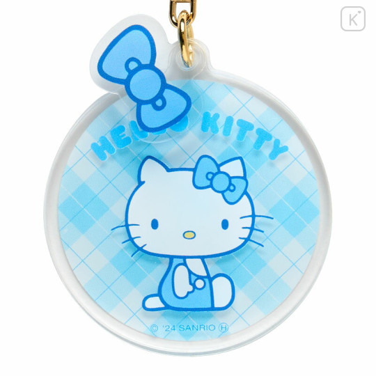 Japan Sanrio Acrylic Keychain - Hello Kitty : Sky Blue Sitting - 3