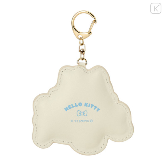 Japan Sanrio Sagara Embroidered Keychain - Hello Kitty : Sky Blue Airplane - 2