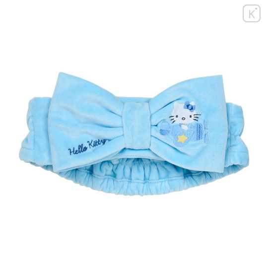 Japan Sanrio Hair Band - Hello Kitty : Sky Blue Ribbon - 1