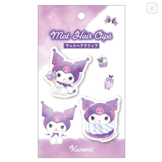 Japan Sanrio Acrylic Hair Clip - Kuromi : Dessert Macaron Ice Cream - 1