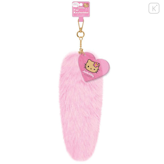 Japan Sanrio Dangling Tail Mascot - Hello Kitty : Gogo Gal Collection Pink - 1