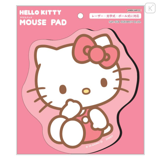Japan Sanrio Die Cut Mouse Pad - Hello Kitty : Thinking - 1