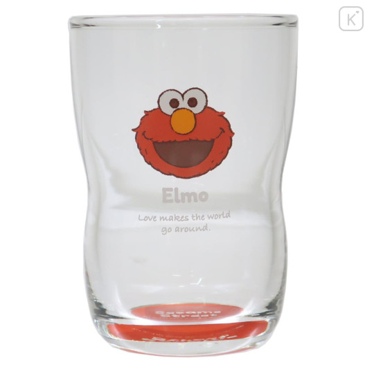 Japan Sesame Street Glass Tumbler - Elmo Happy - 1