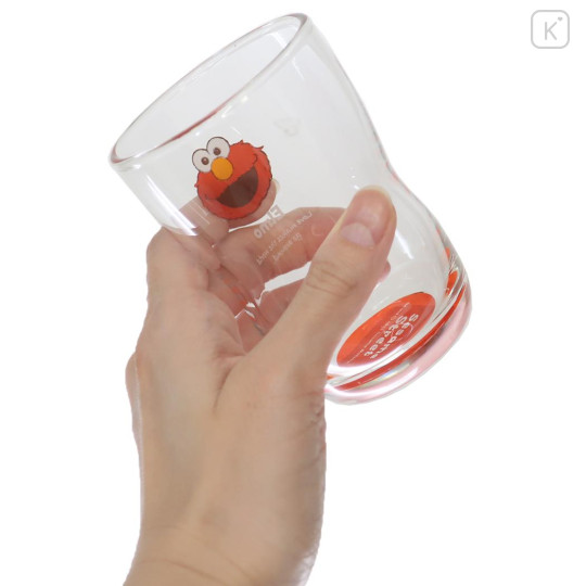 Japan Sesame Street Glass Tumbler - Elmo Happy - 2