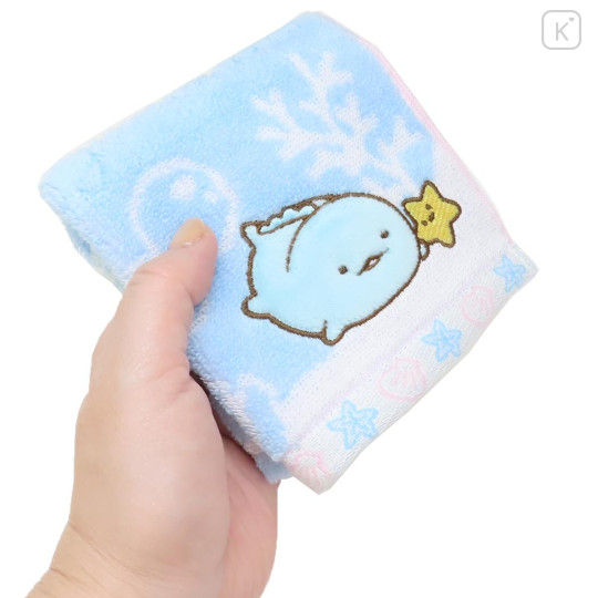 Japan San-X Mini Towel Jacquard Handkerchief - Sumikko Gurashi : Tokage Ocean - 3
