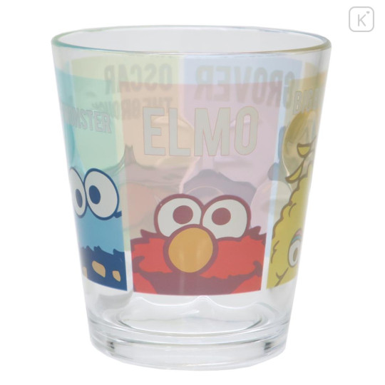 Japan Sesame Street Clear Plastic Tumbler - Characters Face - 1