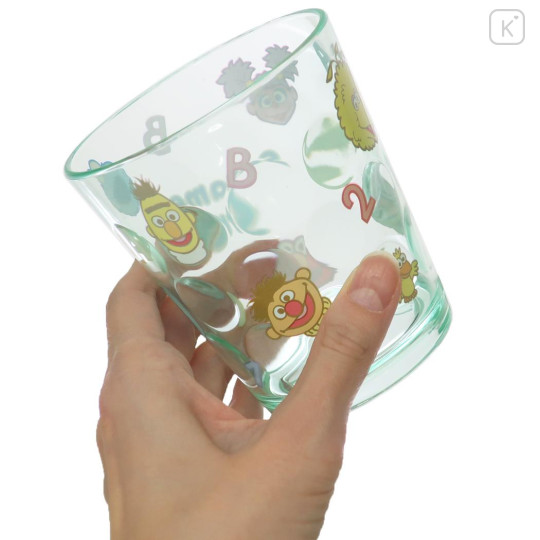 Japan Sesame Street Clear Plastic Tumbler - Characters Face Mint - 2