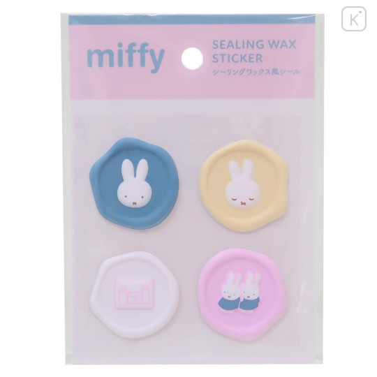 Japan Miffy Wax Style Seal Sticker - Miffy : Pink - 1