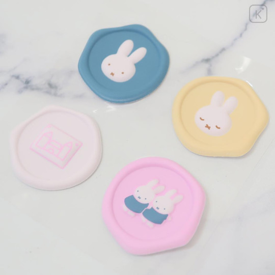 Japan Miffy Wax Style Seal Sticker - Miffy : Pink - 2