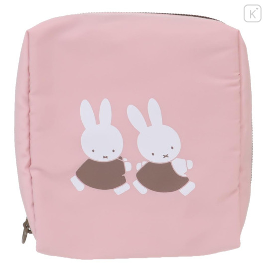 Japan Miffy Cosmetic Pouch - Miffy : Pink Brown - 1