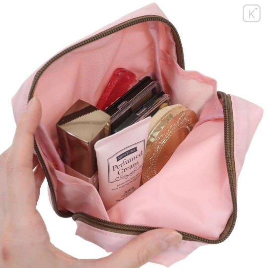 Japan Miffy Cosmetic Pouch - Miffy : Pink Brown - 3