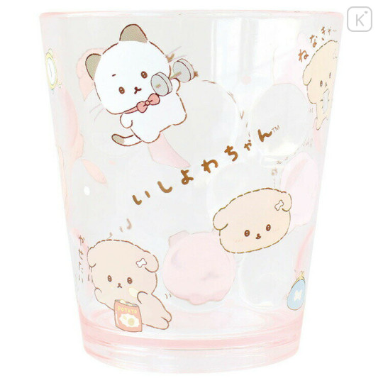 Japan San-X Clear Acrylic Tumbler - Ishiyowa-chan : Light Pink - 1