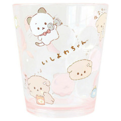 Japan San-X Clear Acrylic Tumbler - Ishiyowa-chan : Light Pink