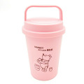 Japan Disney Stainless Steel Tumbler With Handle - Piglet & Pooh : Pink - 1