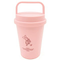 Japan Disney Stainless Steel Tumbler With Handle - Piglet & Pooh : Pink - 2
