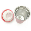 Japan Disney Stainless Steel Tumbler With Handle - Piglet & Pooh : Pink - 3