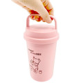 Japan Disney Stainless Steel Tumbler With Handle - Piglet & Pooh : Pink - 4