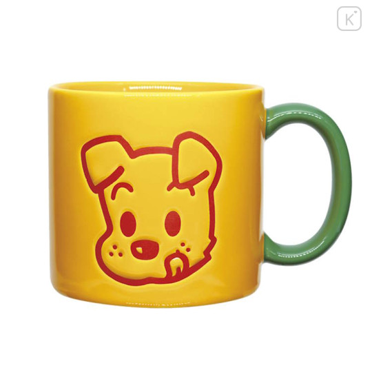 Japan Osamu Goods Porcelain Mug - Dog : Yellow Green - 1