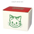 Japan Osamu Goods Porcelain Mug - Cat : White Red - 2