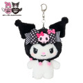Japan Sanrio Mascot Pouch - Kuromi : Black Pink Party - 1
