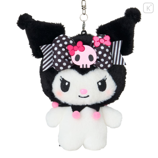 Japan Sanrio Mascot Pouch - Kuromi : Black Pink Party - 2