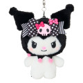 Japan Sanrio Mascot Pouch - Kuromi : Black Pink Party - 2