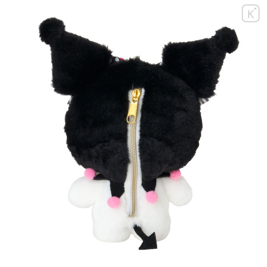 Japan Sanrio Mascot Pouch - Kuromi : Black Pink Party - 3