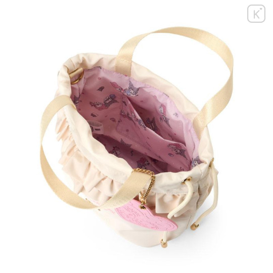 Japan Sanrio Outdoor Products 2way Drawstring Shoulder Bag - Kuromi & My Melody - 4