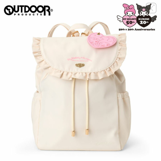 Japan Sanrio Outdoor Products Flap Backpack - Kuromi & My Melody - 1